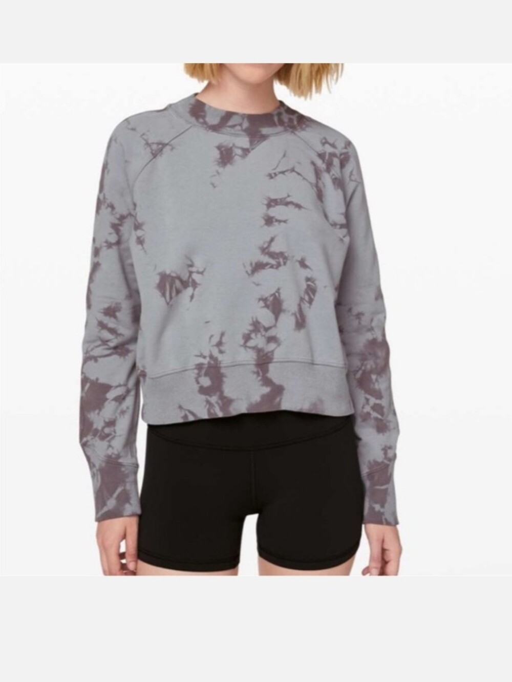 Lululemon Tie-Dye Crewneck Sweatshirt Gray Plum